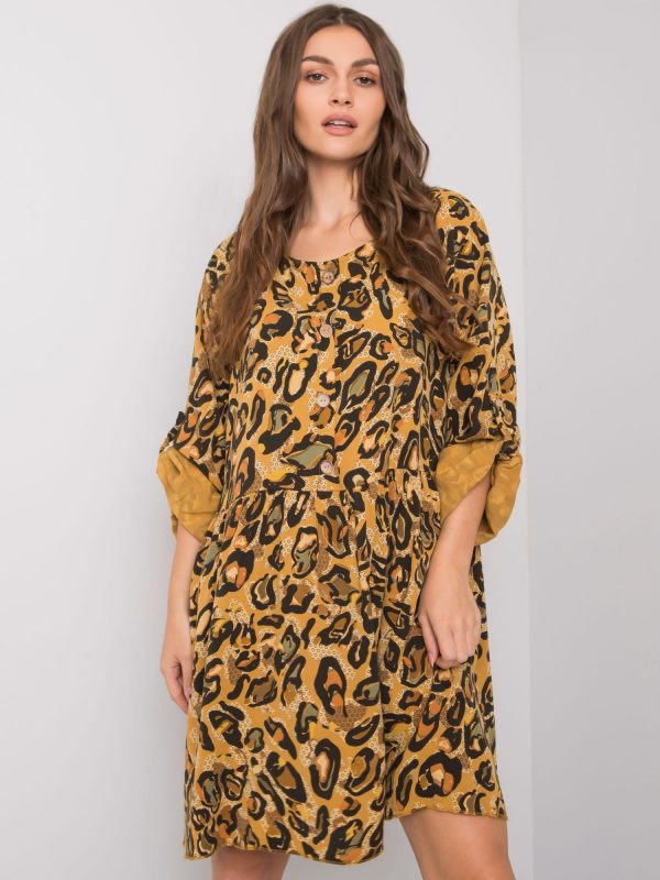 Yellow Earlene Viscose Dress