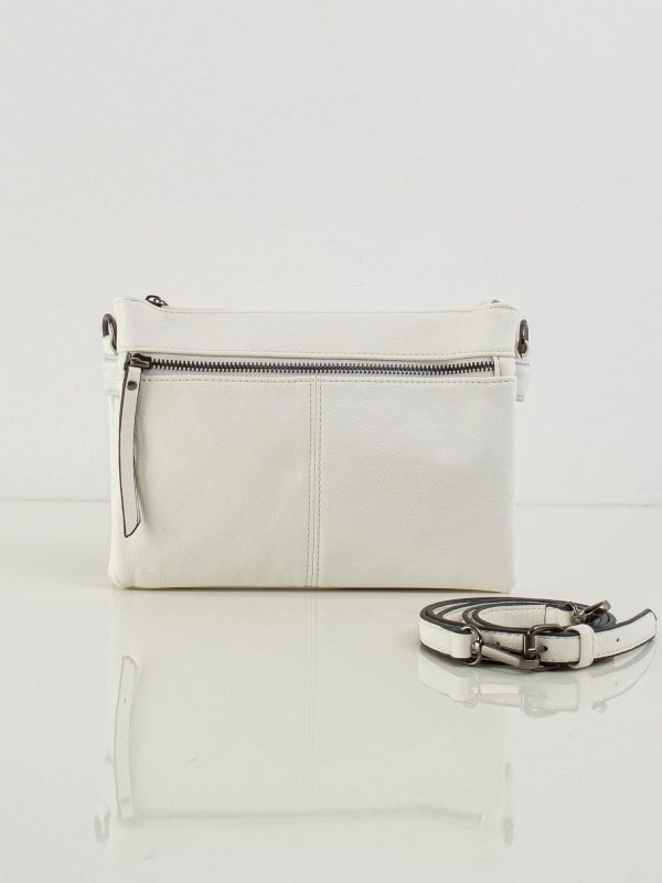 White Eco Leather Olong Handbag