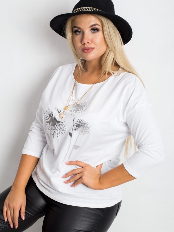 White Plus Size Dreamer Blouse