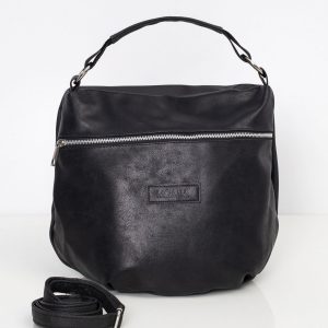 Black Imitation Leather Ladies Handbag