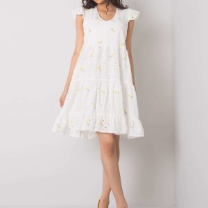 White and yellow casual dress Miranda