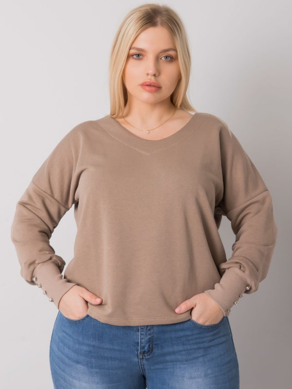 Dark beige sweatshirt Paquita