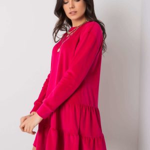 Fuchsia velour dress Candle RUE PARIS