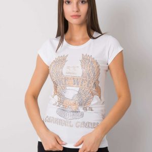 White T-shirt with Haley applique