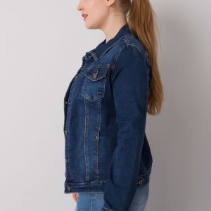 Blue Plus Size Jeans Jacket Elida