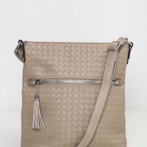 Dark Beige Braided Handbag