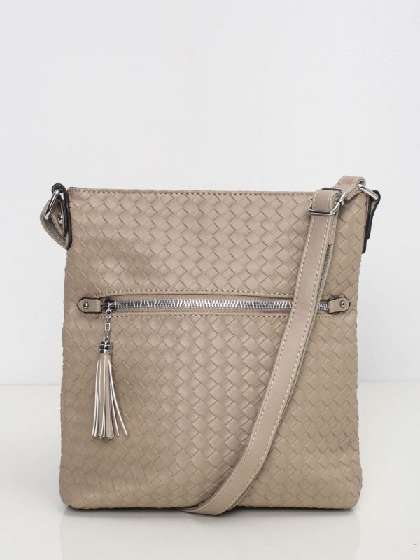 Dark Beige Braided Handbag