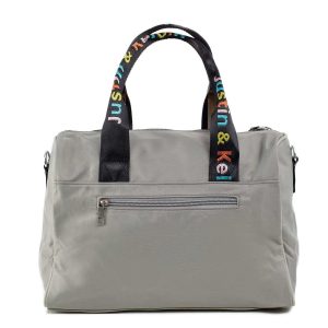 Grey City Bag with Detachable Strap