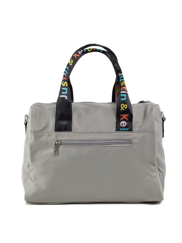 Grey City Bag with Detachable Strap