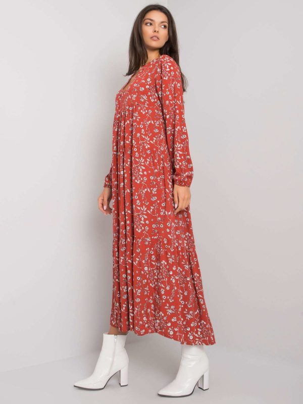 Brick flower dress Alissar SUBLEVEL