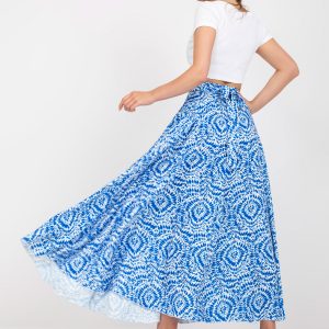 White and blue flared maxi skirt RUE PARIS