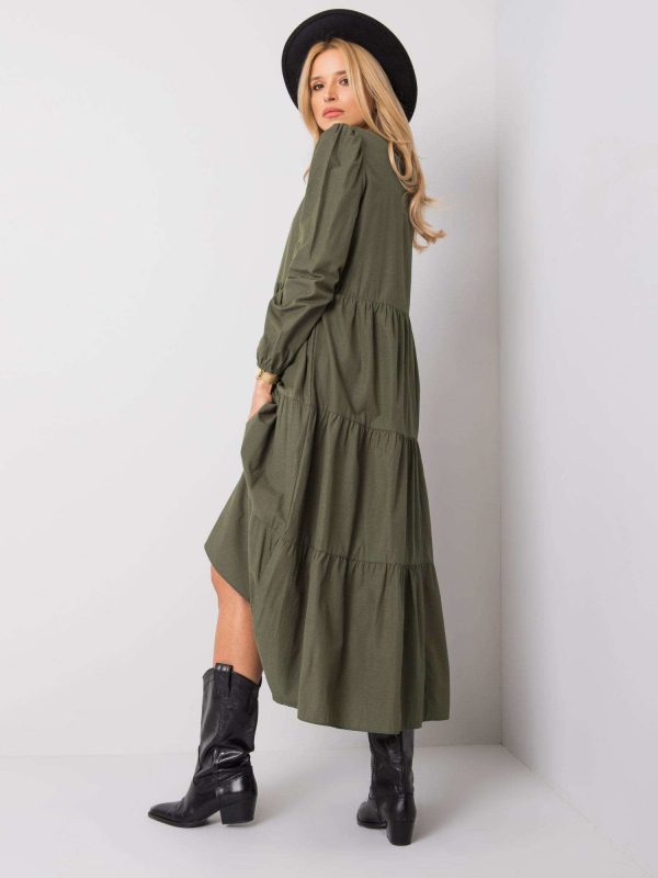 Khaki dress Alejandra RUE PARIS