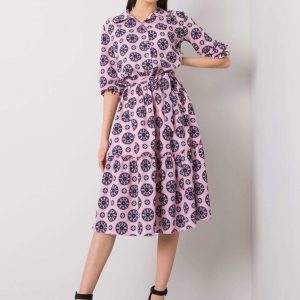 Lilac dress with prints Avelina