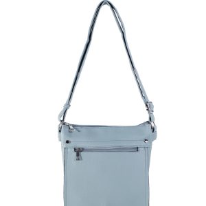 Light Blue Eco Leather Shoulder Bag