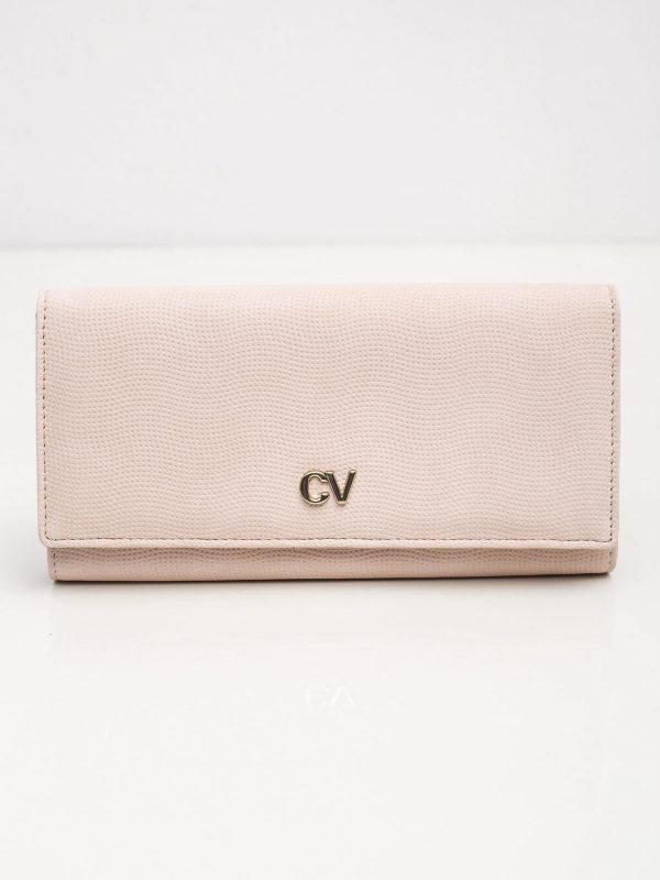 Pale Pink Eco-Leather Olong Wallet