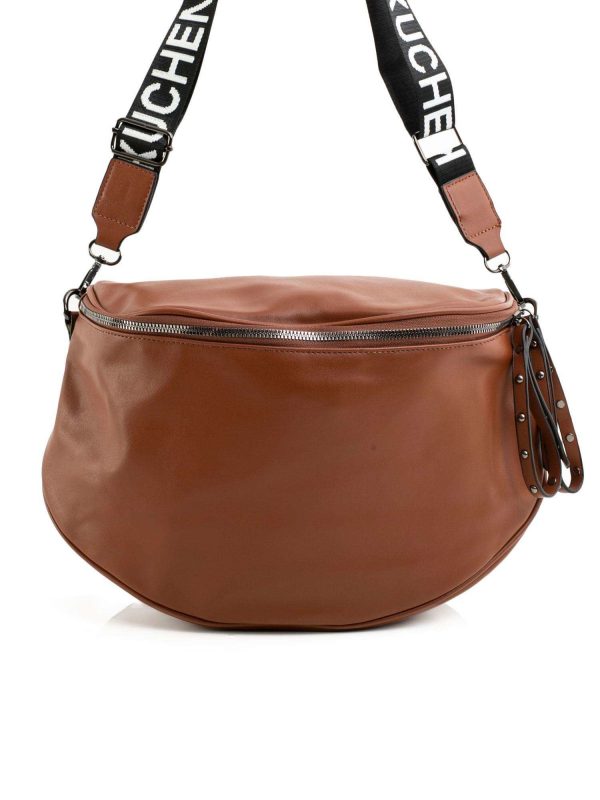 Brown eco-leather handbag