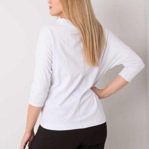 White plus size blouse with Arlena