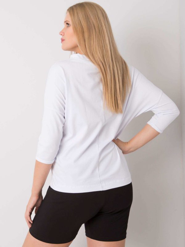 White plus size blouse with Arlena