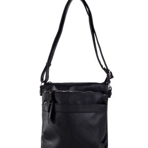 Black shoulder bag with adjustable strap