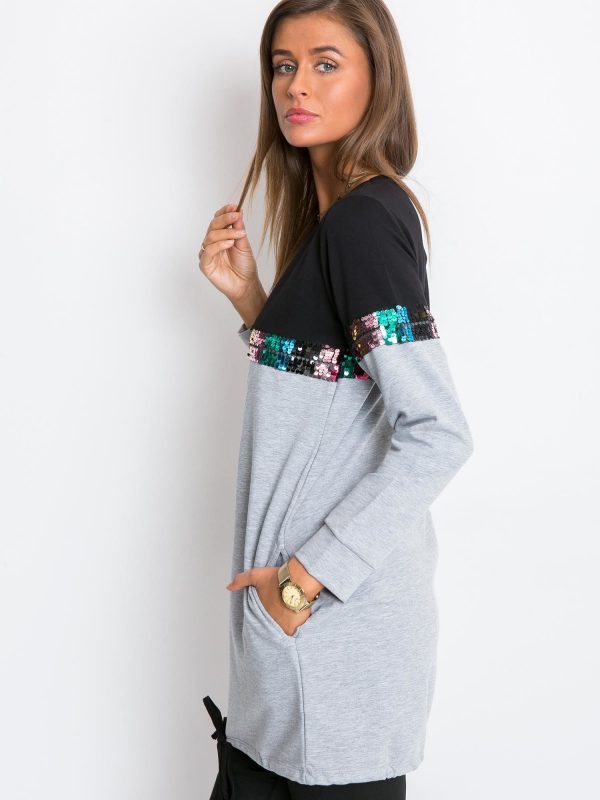 Black and grey Disco tunic