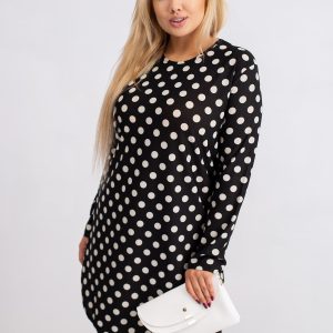 Black Plus Size Spot Dress