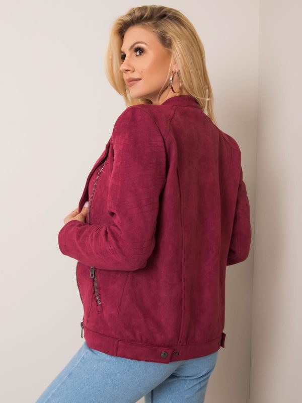 Dark red eco-suede jacket Hannah STITCH & SOUL