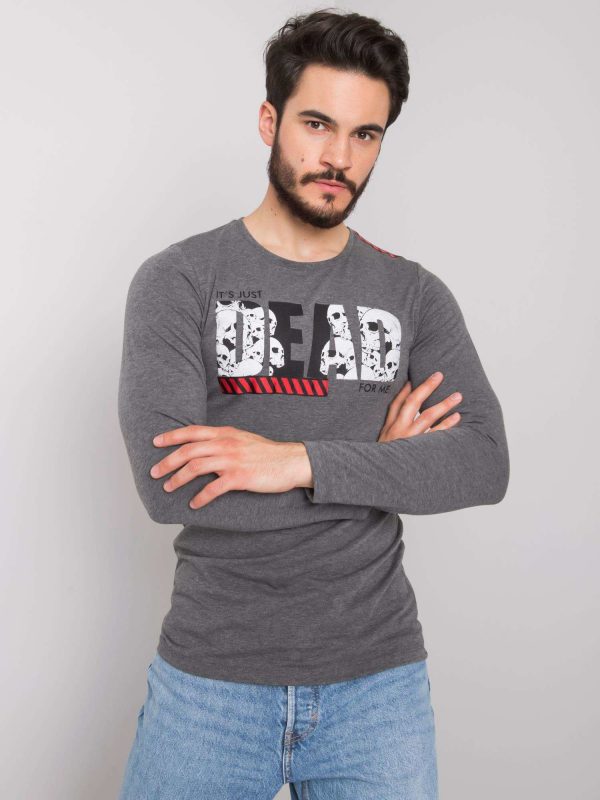 Dark gray men's longsleeve Dominic