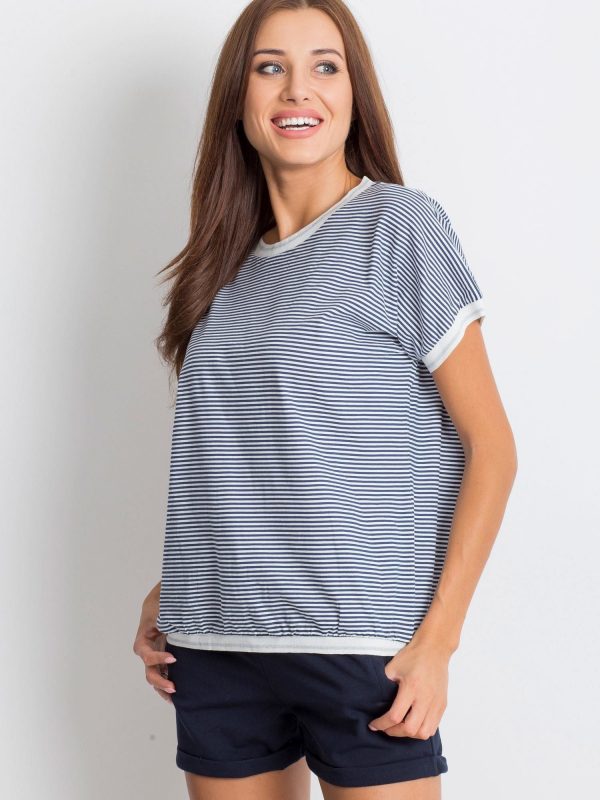 Navy blue and white t-shirt Swanky