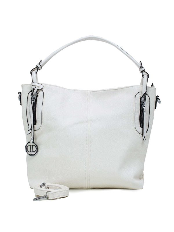 White Eco Leather Shoulder Bag