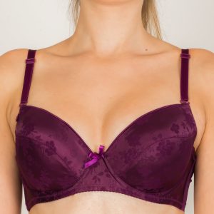 INTIMIDAO Purple Embossed Pattern Bra