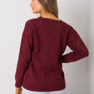 Burgundy cardigan Elisabete RUE PARIS