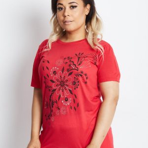 Red T-shirt plus size Celebrity