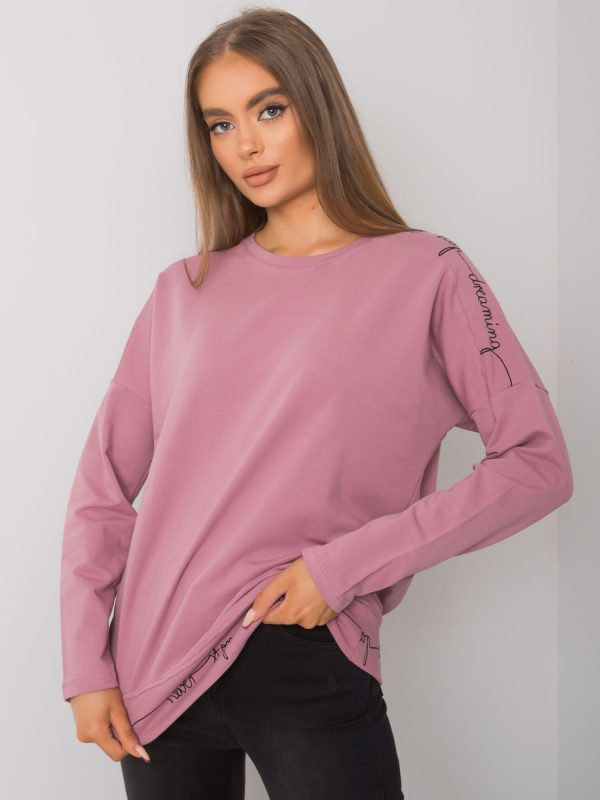 Othilie Dirty Pink Long Sleeve Cotton Blouse