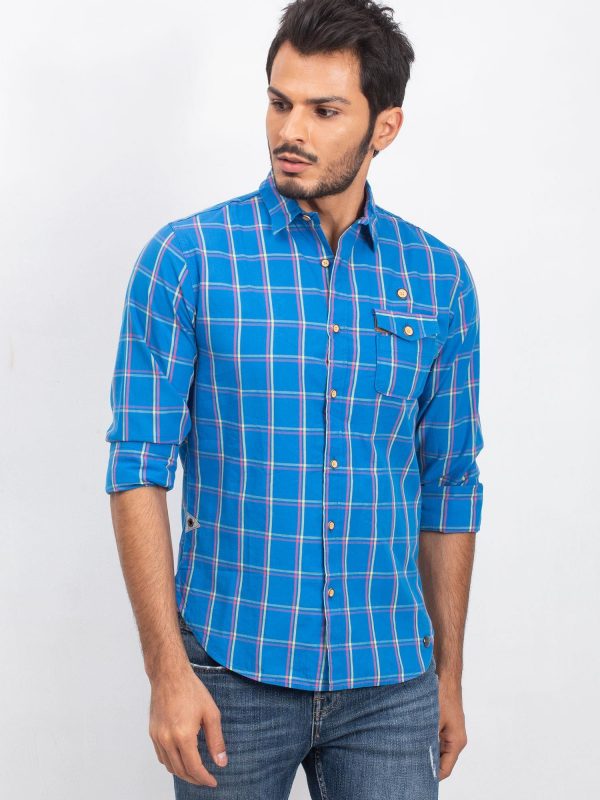 Men's blue shirt Stronger