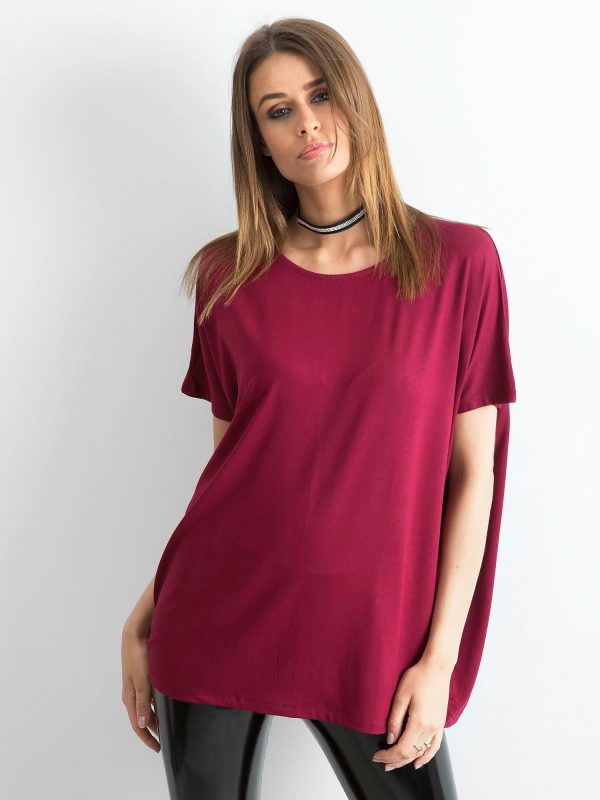 Burgundy Oversize blouse