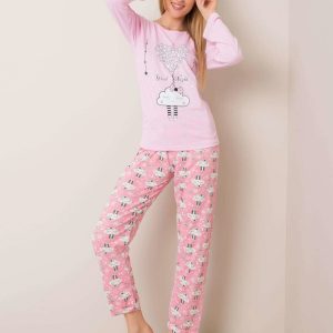 Pale Pink Patterned Pyjamas