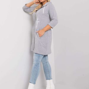 Grey melange plus size sweatshirt Victoria