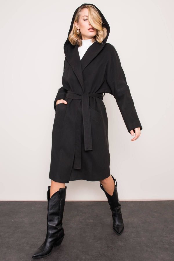 Black BSL Hooded Coat