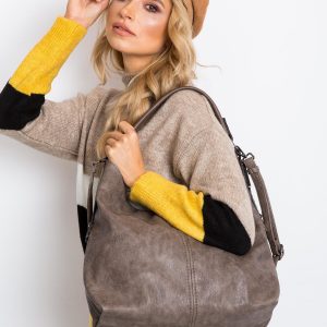 Brown bag with detachable strap