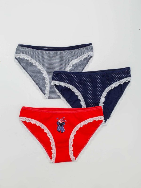 Women's briefs with print 3-pack