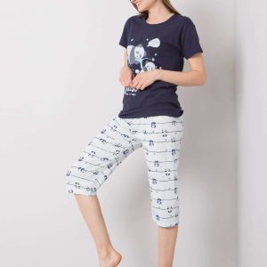 Navy Blue Two Piece Pyjamas