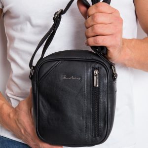 Leather Messenger Bag Messenger Bag Black