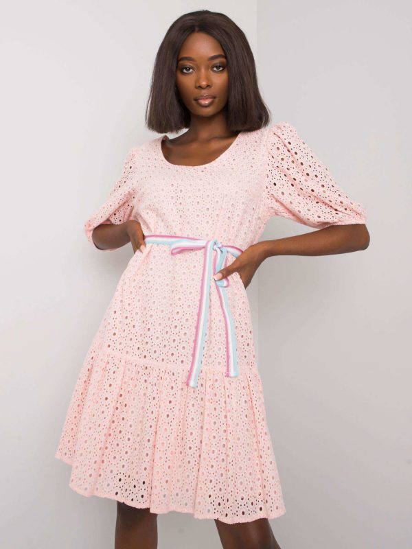 Light pink dress with ruffle Maray