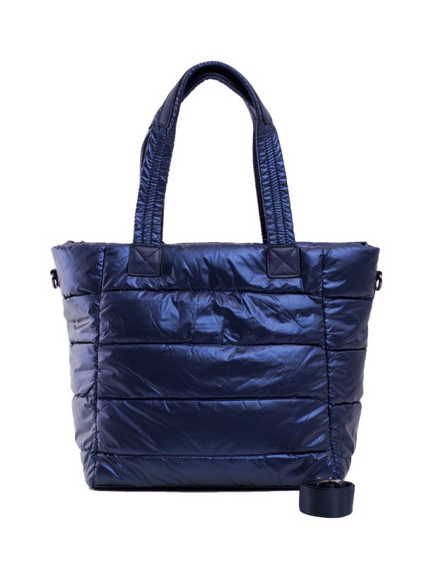 Dark Blue Quilted Shoulder Bag