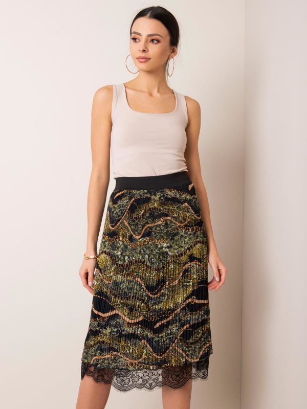 Black and green skirt Delila RUE PARIS