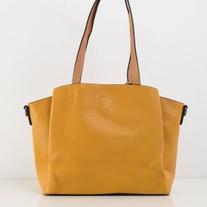 Mustard eco leather city bag