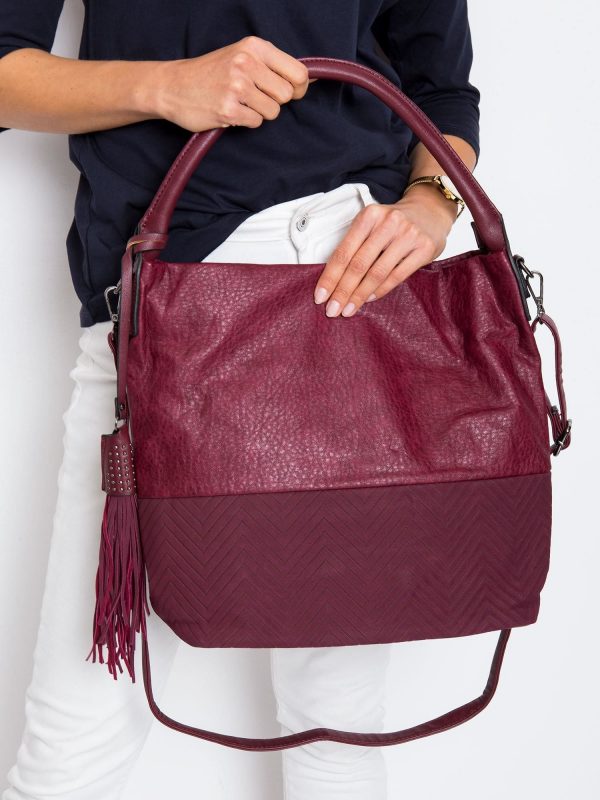 Burgundy Soft Shoulder Bag