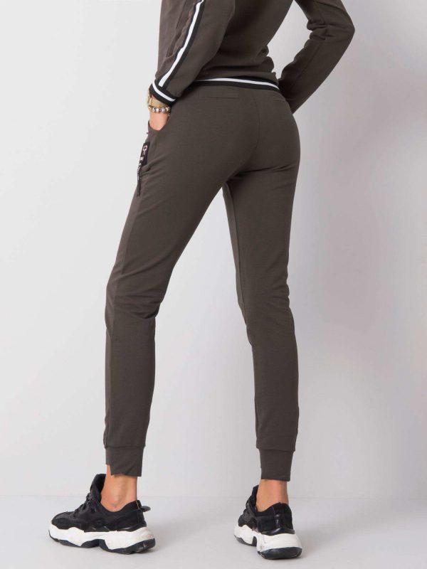 Dark khaki sweatpants by Gabby