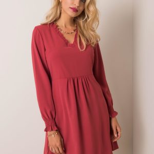 Dark coral dress Xenia RUE PARIS