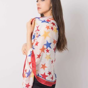 Red scarf with star print